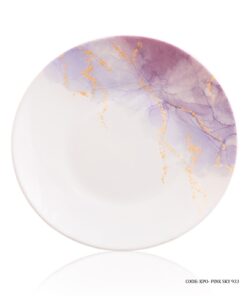 سرویس آرکوپال گرد 6 نفره 28 پارچه طرح اسکای صورتی