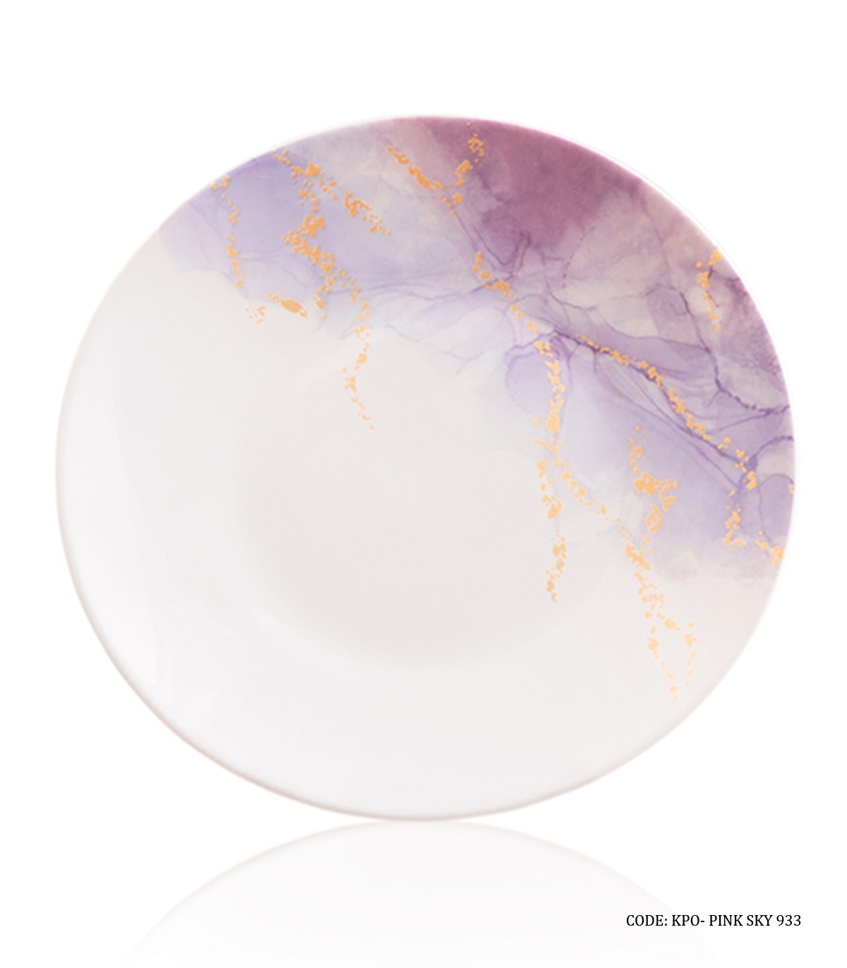 سرویس آرکوپال گرد 6 نفره 28 پارچه طرح اسکای صورتی