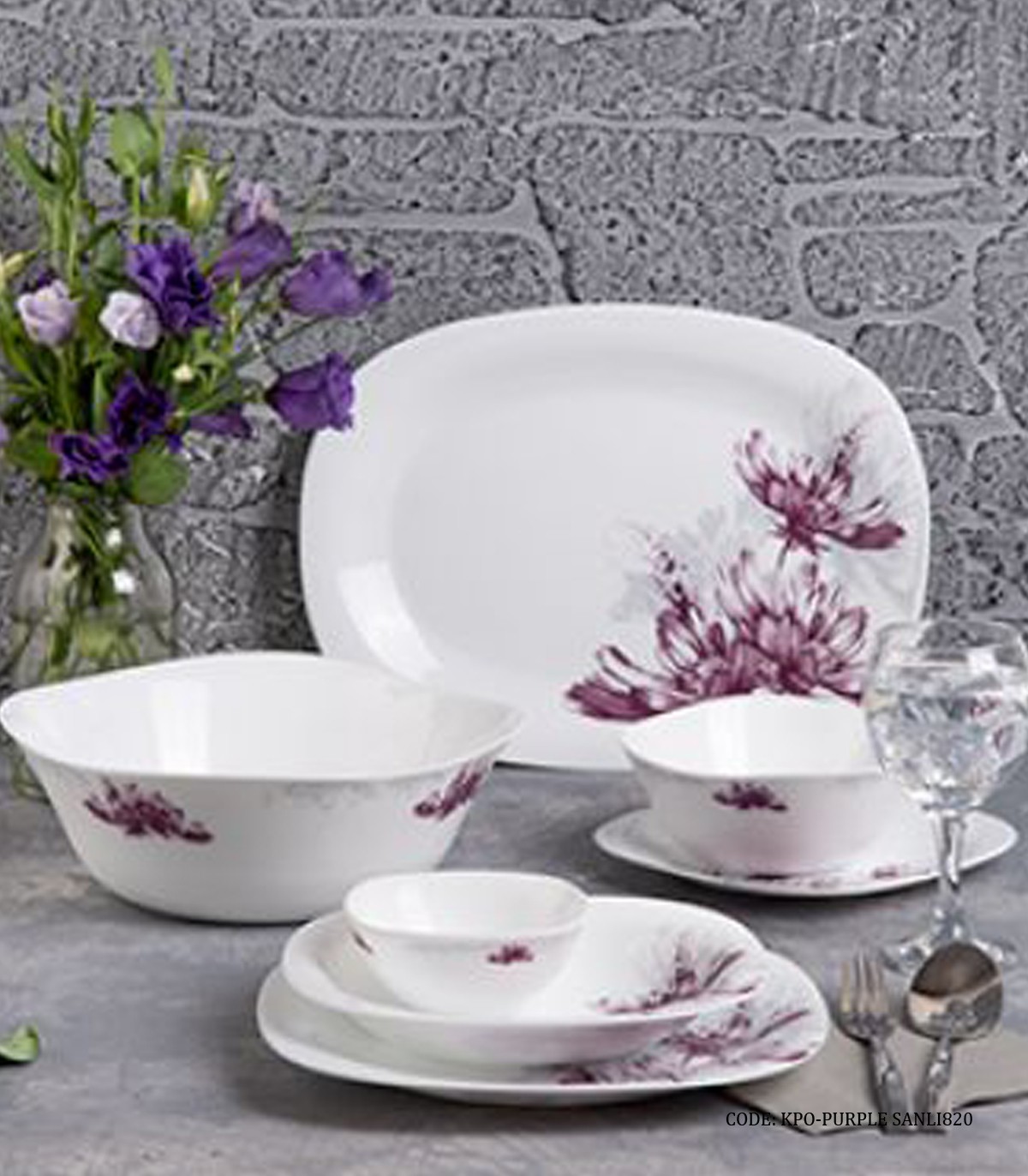 سرویس آرکوپال مربع 28 پارچه 6 نفره طرح سانلی