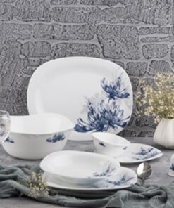 سرویس آرکوپال مربعی 6 نفره 28 پارچه طرح سانلی آبی