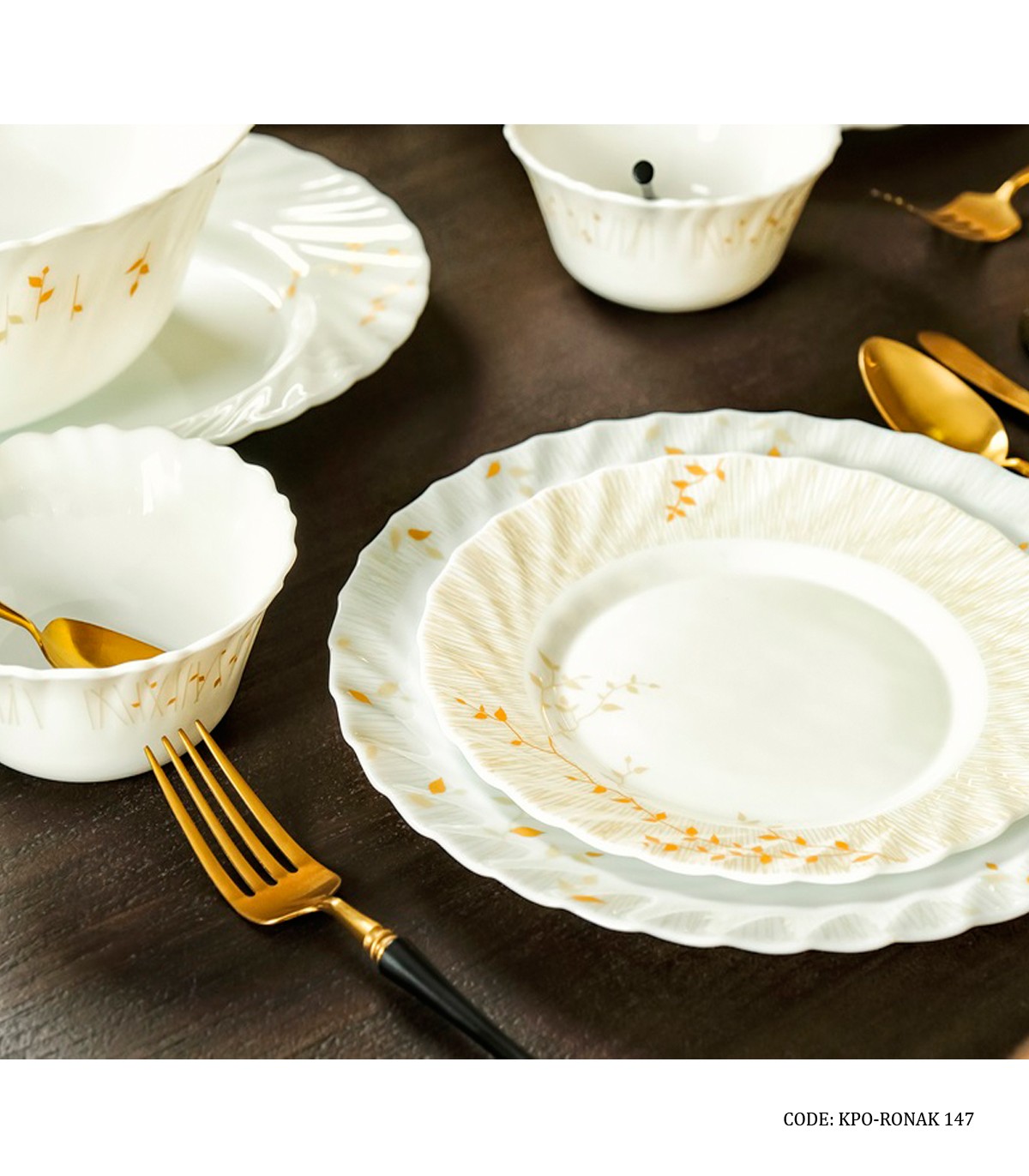 سرویس آرکوپال گرد 6 نفره 28 پارچه طرح روناک