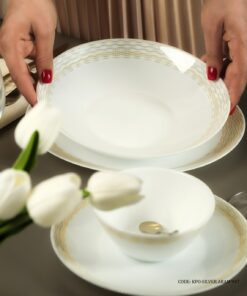 سرویس آرکوپال گرد 6 نفره 28 پارچه طرح نقره آرام