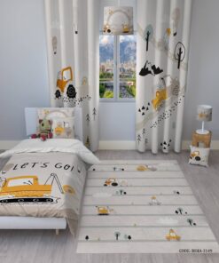 روتختی کودک پسرانه طرح جرثقیل مدل Let's Go