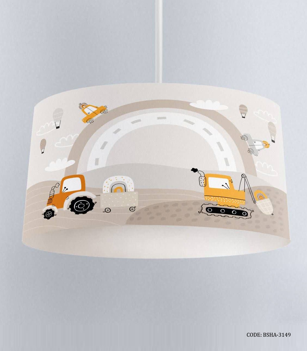 لوستر اتاق پسرانه طرح جرثقیل مدل Let's Go