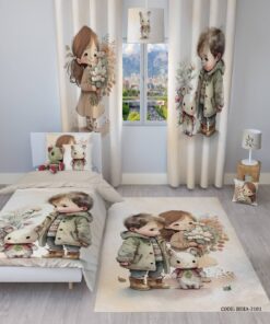 روتختی کودک طرح دختر و پسر مدل Lovely Kids