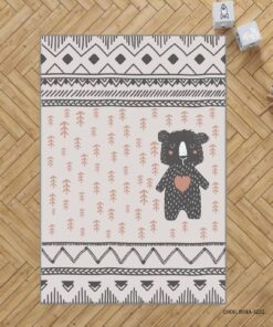 فرش اتاق کودک دخترانه و پسرانه طرح خرس مدل I Love you Beary Much 