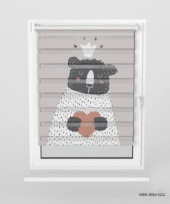 پرده زبرا اتاق کودک دخترانه و پسرانه طرح خرس مدل I Love you Beary Much