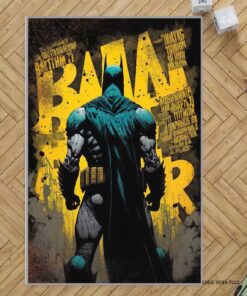 فرش اتاق کودک پسرانه طرح بتمن مدل The Dark Knight