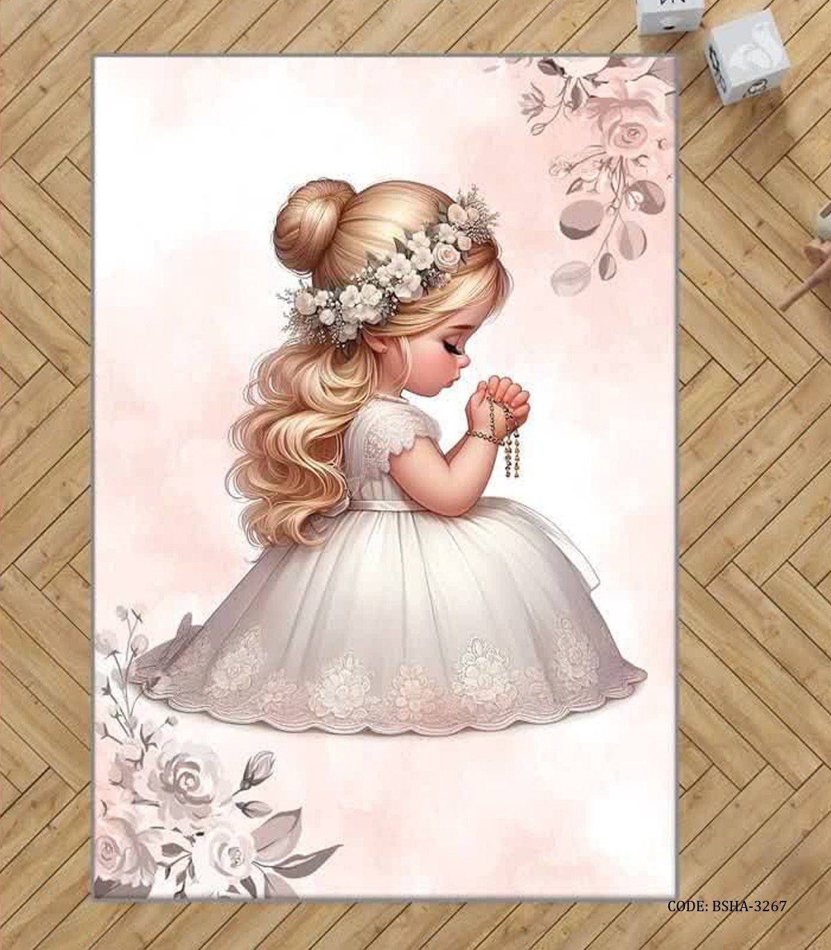 فرش اتاق کودک دخترانه طرح عروس مدل Bride