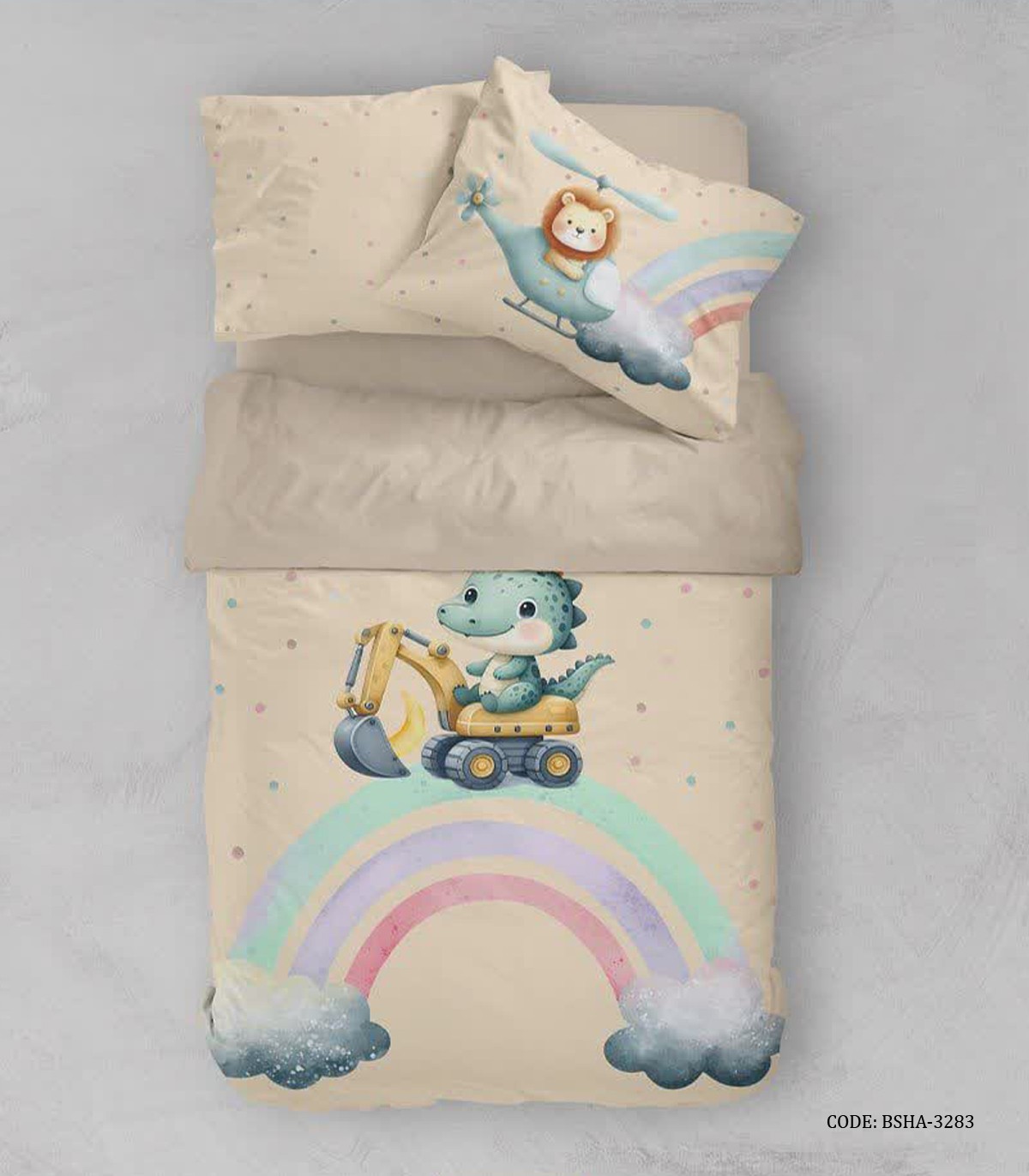 روتختی پسرانه طرح شیر و دایناسور مدل Raimbow