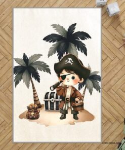 فرش اتاق  پسرانه طرح دزدان دریایی مدل Pirates