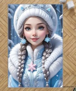 فرش اتاق دخترانه طرح السا و آنا مدل FROZEN