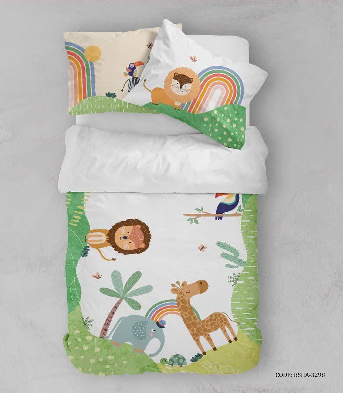 روتختی پسرانه طرح شیر و زرافه مدل Playful lion