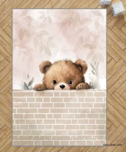 فرش اتاق دخترانه طرح خرس مدل  Julia