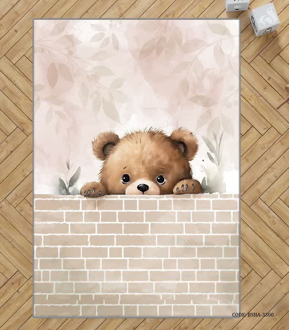 فرش اتاق دخترانه طرح خرس مدل Julia