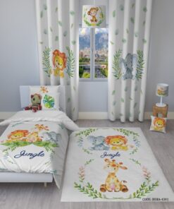 روتختی پسرانه طرح شیر و فیل و زرافه مدل Jungle