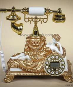 تلفن مدل قدیمی طرح کوئین طلایی