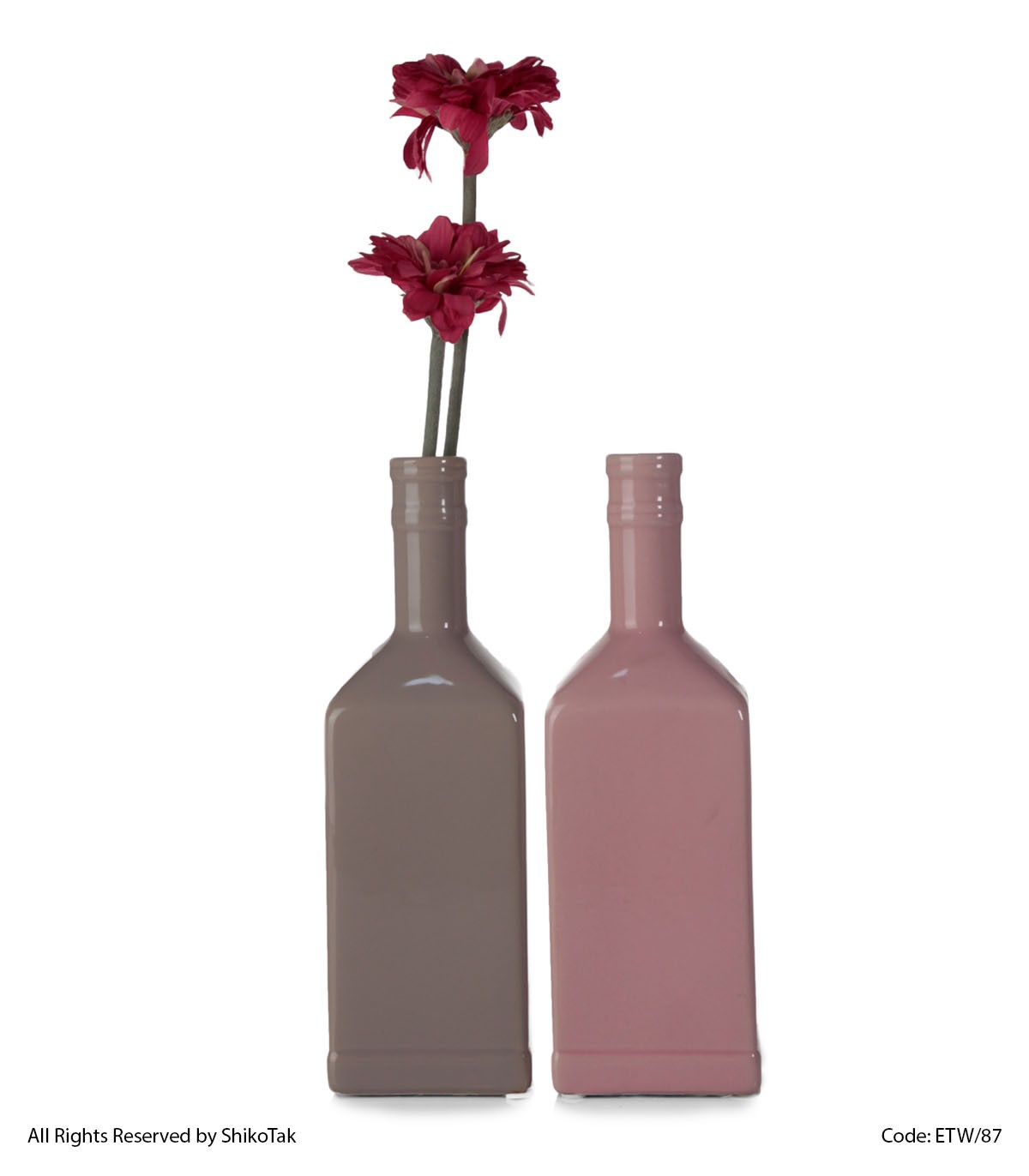 گلدان گل طرح بطری سرامیکی