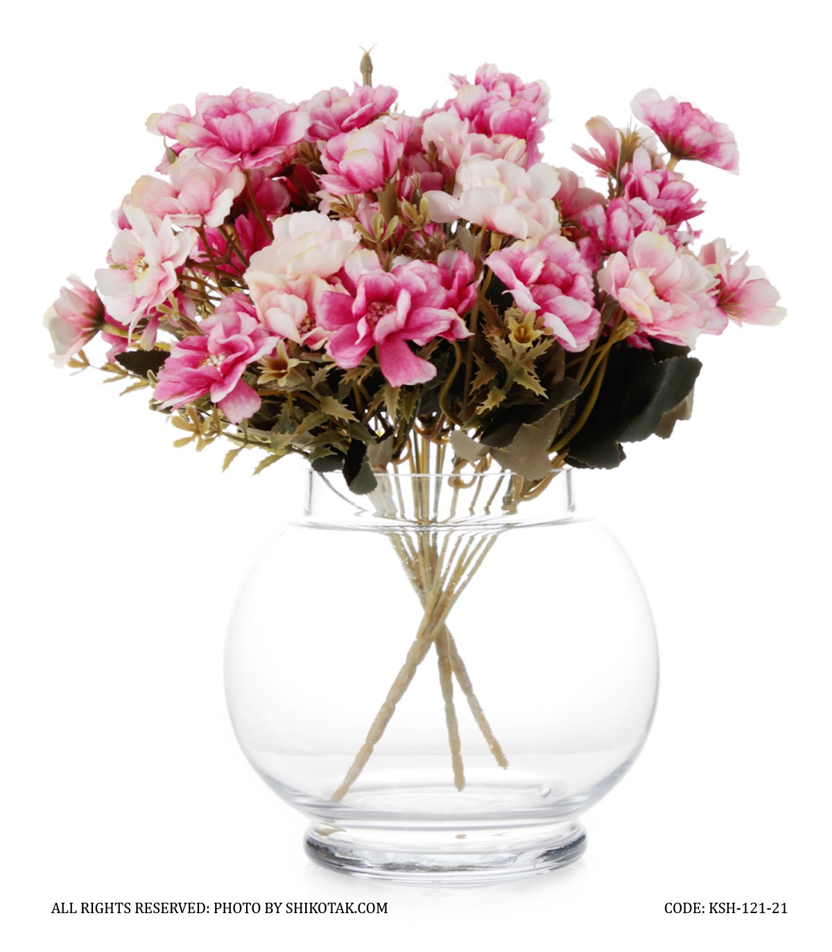 دسته گل ساقدوش صورتی مدل 383-3