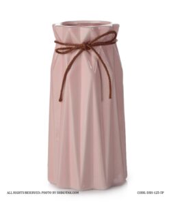 گلدان سرامیکی بلند صورتی