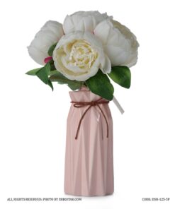 گلدان سرامیکی بلند صورتی