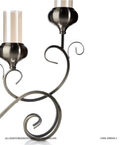 جاشمعی سه شعله مدل کالسکه ای برنزی