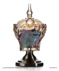 شکلات خوری پایه برنزی شامپاینی مدل شکفته