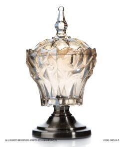 شکلات خوری پایه برنزی شامپاینی مدل شکفته