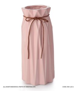 گلدان سرامیکی بلند صورتی