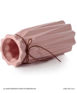 گلدان سرامیکی بلند صورتی