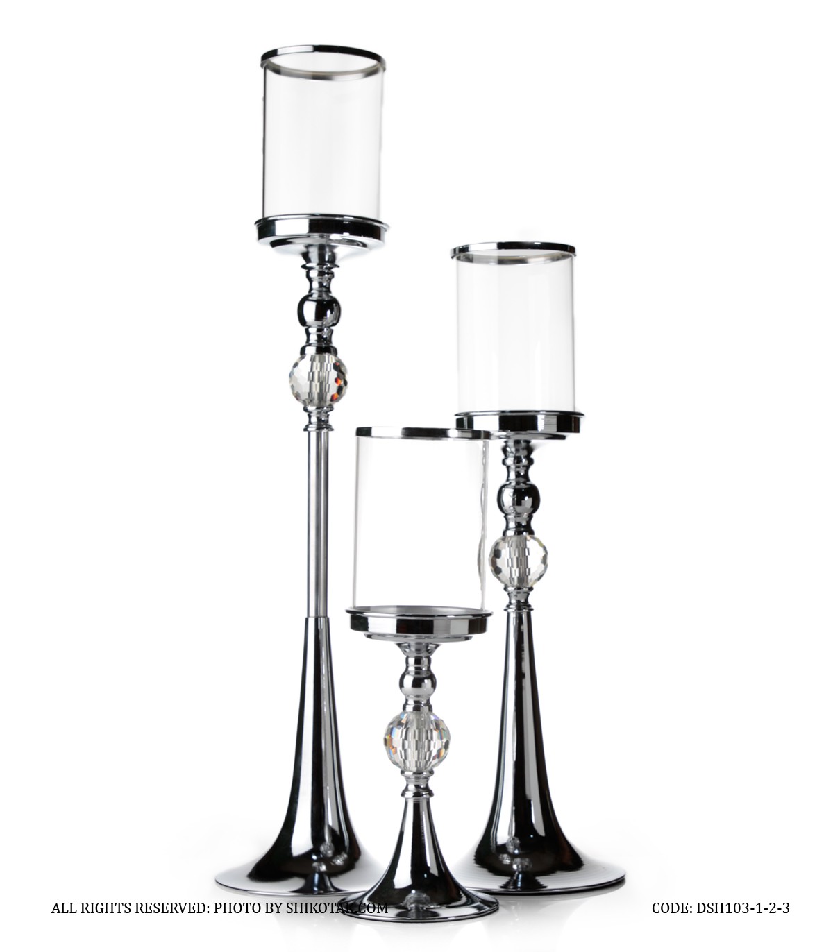 جاشمعی سیلور پایه بلند مدل پایه شیپوری