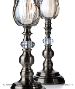 جاشمعی پایه برنزی کریستالی طرح لاله عباسی