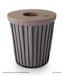 ست سطل و دستمال فلزی گرد مدل آنیسا