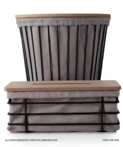 ست سطل و دستمال فلزی گرد مدل آنیسا