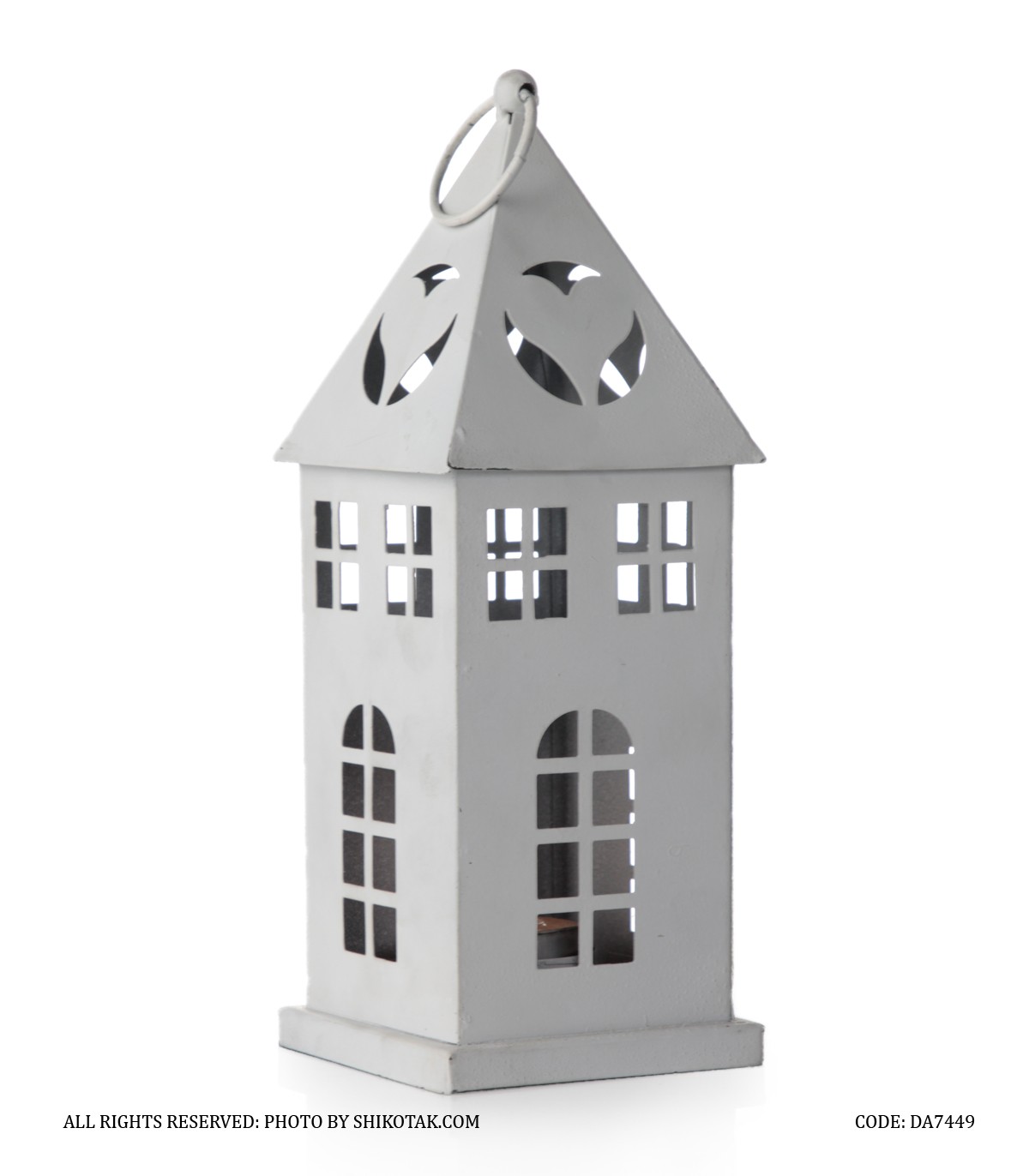 فانوس فلزی تزئینی طرح خانه