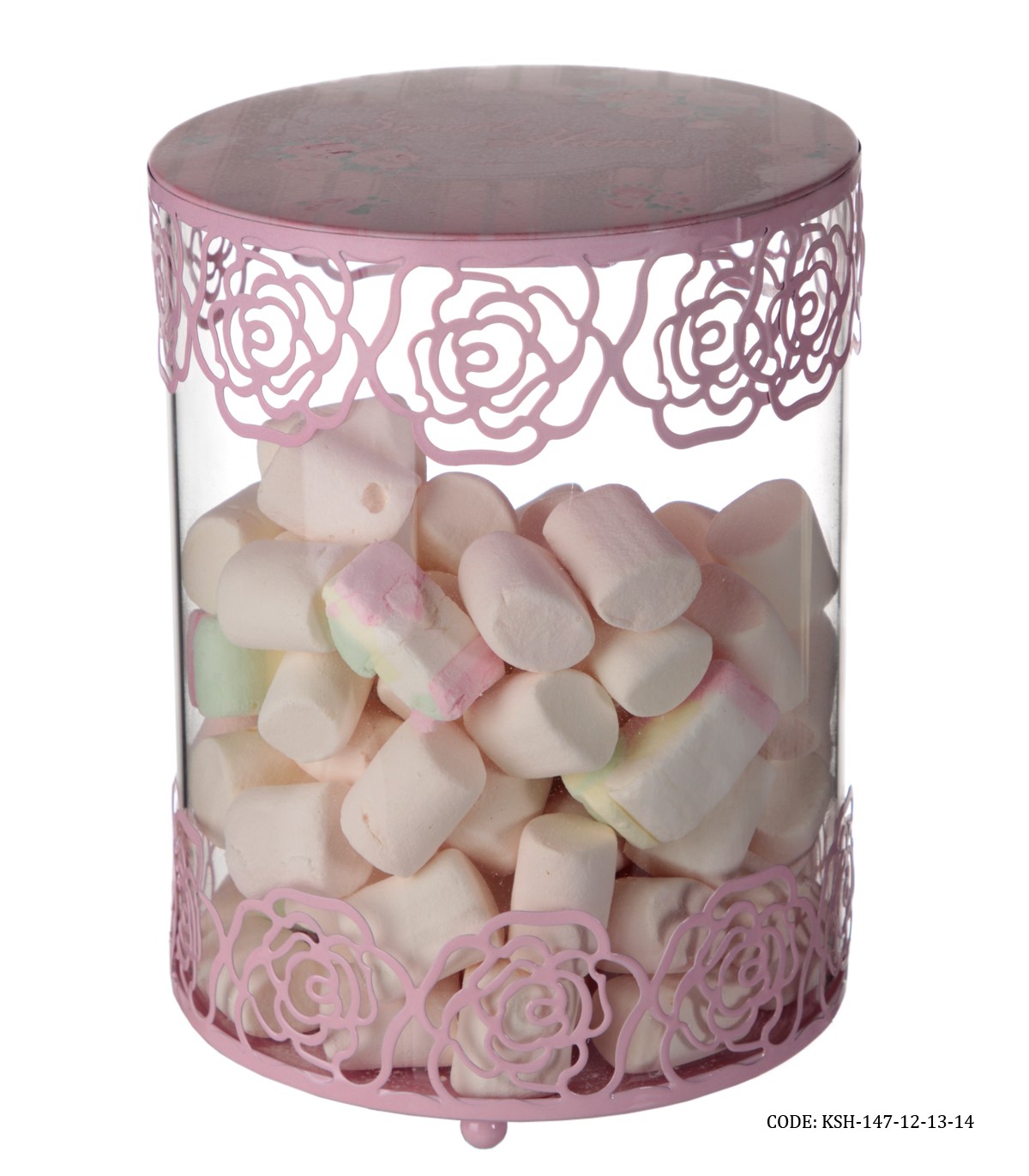 ست کندی باکس شیشه ای صورتی Sweet Home