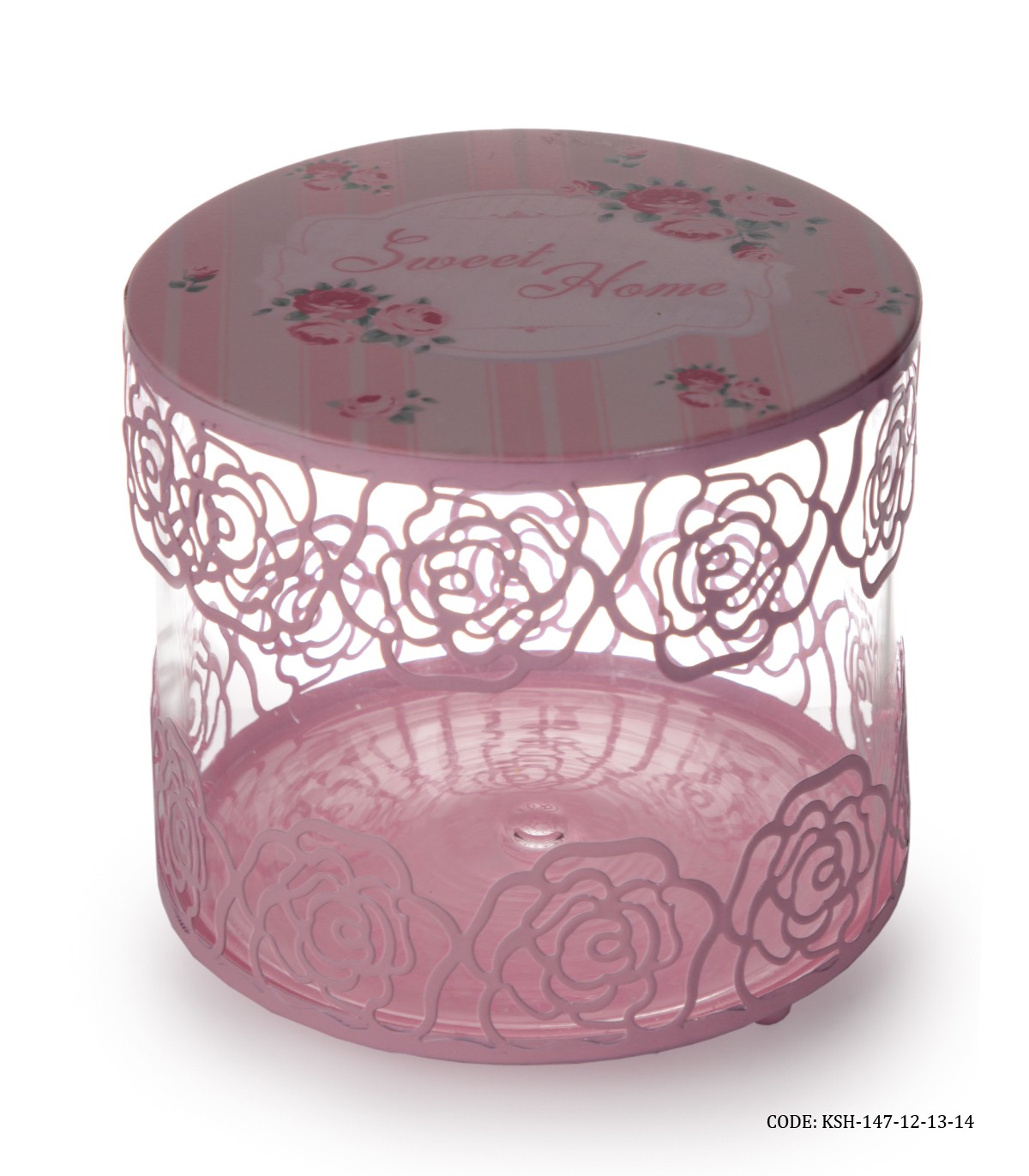 ست کندی باکس شیشه ای صورتی Sweet Home
