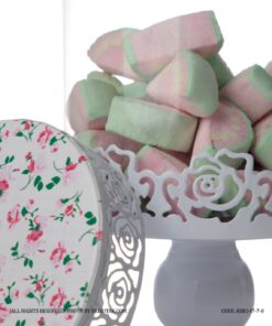 کندی باکس پایه دار سفید مدل Flowery