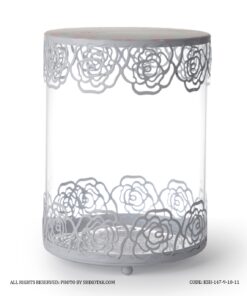 کندی باکس سفید لبه توری مدل Sweet Home