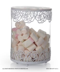 کندی باکس سفید لبه توری مدل Sweet Home