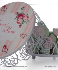 کندی باکس سفید لبه توری مدل Sweet Home