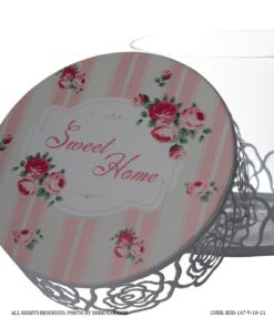 کندی باکس سفید لبه توری مدل Sweet Home