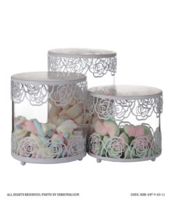 کندی باکس سفید لبه توری مدل Sweet Home