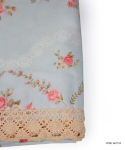 رومیزی ناهار خوری 4 نفره گلدار آبی