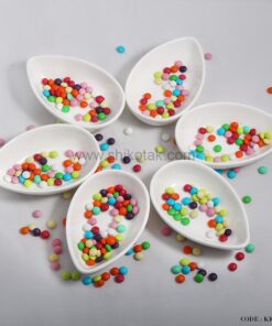 کاسه سرامیکی سفید طرح اشک