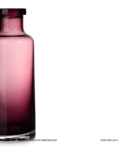 گلدان شیشه ای رومیزی شرابی طرح استوانه