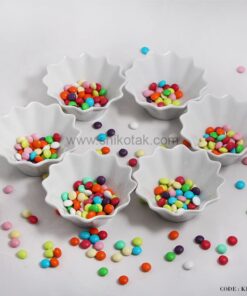 کاسه سرامیکی سفید طرح ستاره