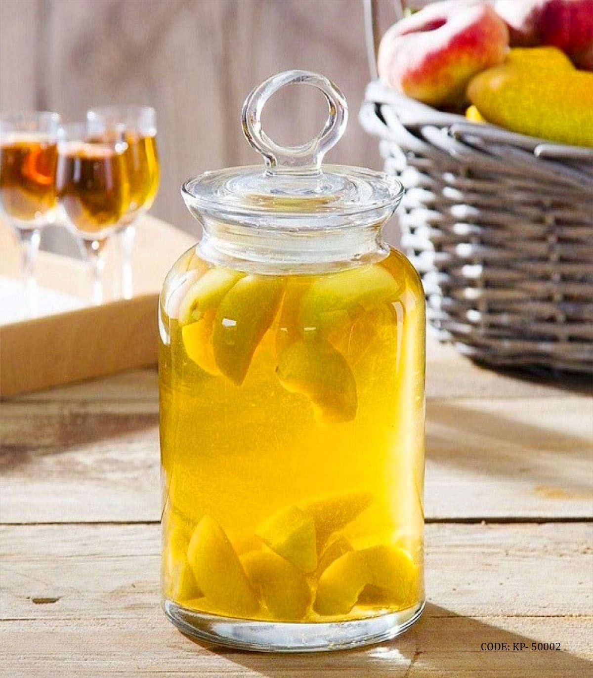 بانکه شیشه ای ادویه و حبوبات مدل کیچن