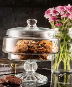 کوکی بار بلوری پایه دار گرد ساده