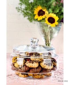 شکلات خوری کوکی بار شیشه ای گرد ساده